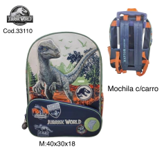 Mochila JURASSIC WORLD BLUE CON CARRO Cod.33110