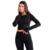 Crop Top Newod Black Line Manga Larga