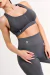 Top Jksport Seamless Push Up Gray