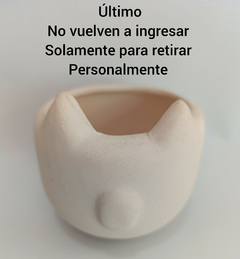 Maceta yeso gatito