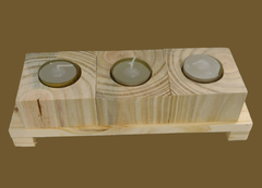 Trio de Porta Velas con Base