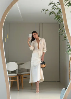SAIA MIDI ACETINADA - Maysa Barros