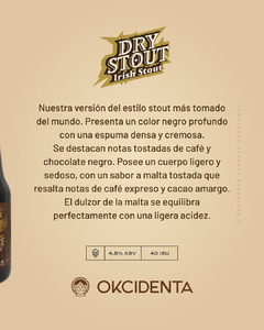 DRY STOUT - Irish Stout - 355cc - Okcidenta