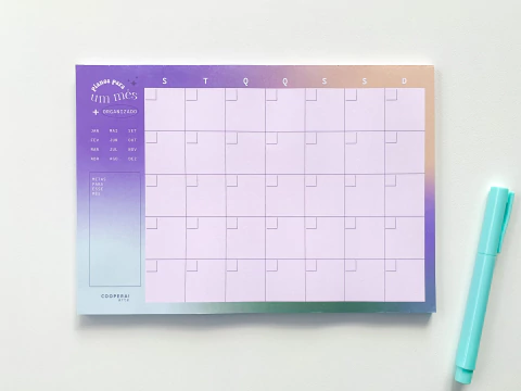 Bloco (sortido: mensal, semanal ou diário)