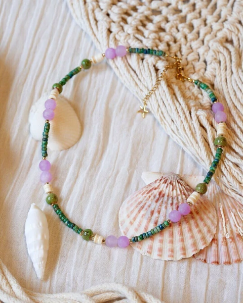 Collar Arrecife Verde Lila - comprar online