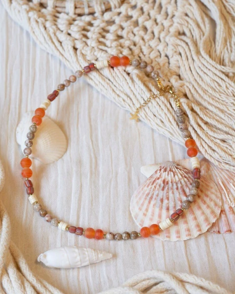 Collar Arrecife Naranja Tiza - comprar online