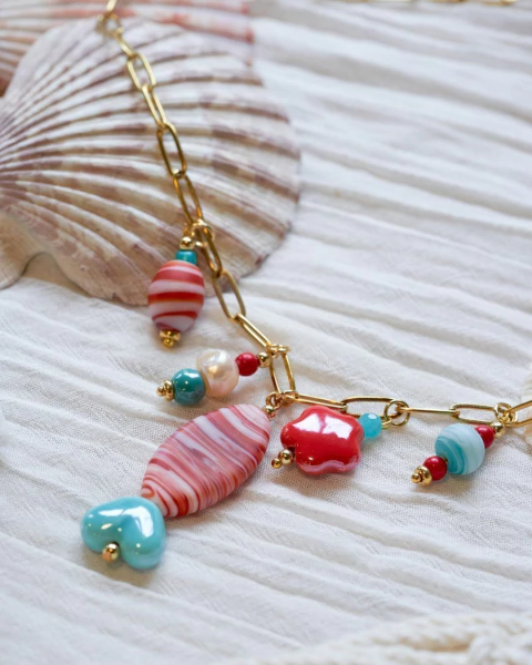 Collar Sirena Pez Rojo - comprar online