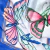 Pañuelo Mariposas Azul Mediano (70 x 70 )