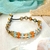 Tobillera Triple Naranja Celeste