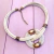 Handmade glass and leather necklace