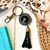 Llavero Flecos Negro 14 Liso
