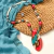 Collar Bali Rojo Turquesa 87 - comprar online