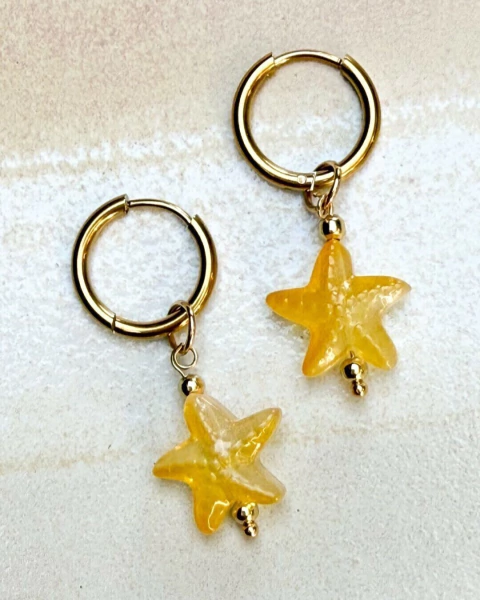 Aros Estrellita Amarillo - comprar online