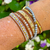 Pulsera Boho Chic gris y dorado