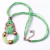 collar largo color verde con dije de vidrio y metal