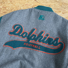 Bomber Jacket Paño Miami Dolphins By Starter Limited Edition NFL - tienda online