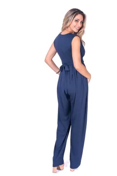 Macacão pantalona gestante-azul marinho - comprar online