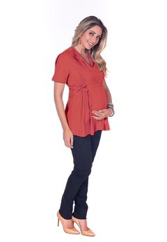 Blusa gestante babado costas - loja online