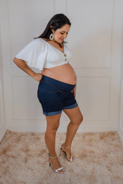 Shorts gestante jeans bengaline
