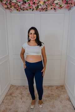 Calça legging gestante marinho