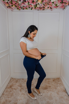 Calça legging gestante marinho - comprar online