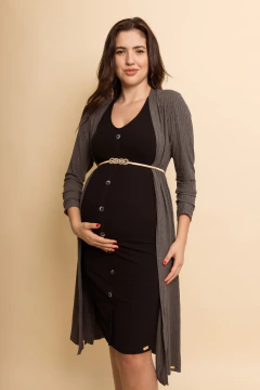 Imagem do Cardigan longo gestante - off white