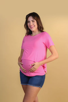 Blusa gestante frente dupla amamentação branco