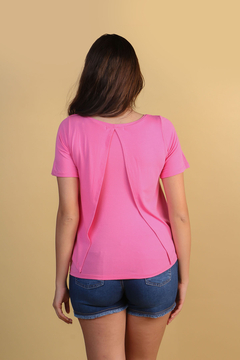 Blusa gestante frente dupla amamentação azul claro - loja online