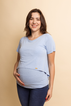 Blusa gestante frente dupla amamentação preta - comprar online
