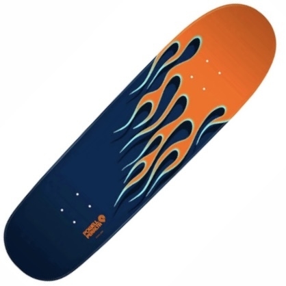 Shape Powell Peralta Nitro Hot Rod Flames Blue Orange 9.375"