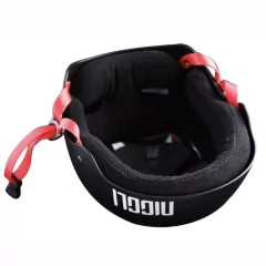 Capacete Niggli Iron Pro - Preto Fosco Fita Vermelha - da Batata Skate Shop