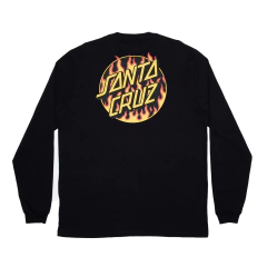 Camiseta Manga Longa Thrasher Flame Dot Black - comprar online