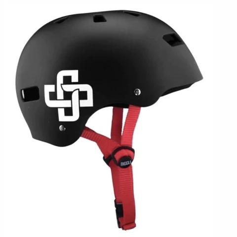 Capacete Niggli Iron Pro - Preto Fosco Fita Vermelha