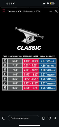 Truck Ace Classic 33 - da Batata Skate Shop