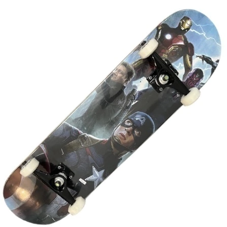 Skate Montado Wood Light Semi Profissional Iniciante Vingadores