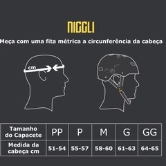 Capacete Niggli Iron Pro - Preto Fosco Fita Vermelha - loja online