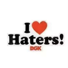 Adesivo DGK I Love Haters Black And Red