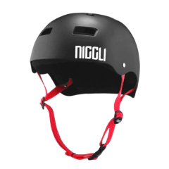 Capacete Niggli Iron Pro - Preto Fosco Fita Vermelha - comprar online