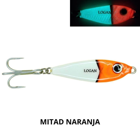 Señuelo Logan Jig Mitad Glow 2 Onzas