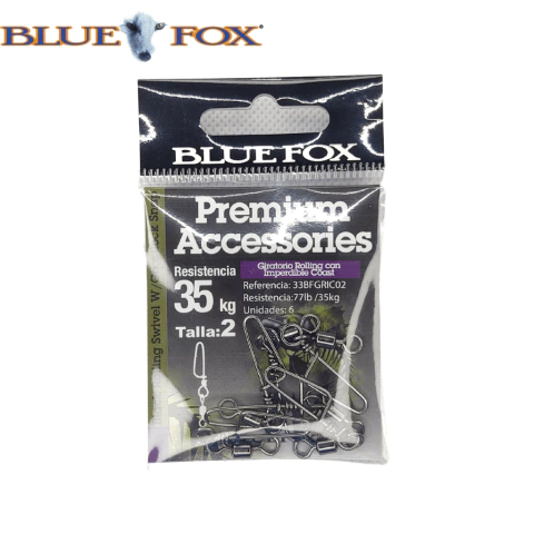 Seguro Blue Fox Giratorio Rolling Con Imperdible Coast