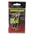 Anzuelos Jigging Assist Hook Noeby en paquete, con tres anzuelos de acero inoxidable y detalles en color amarillo.