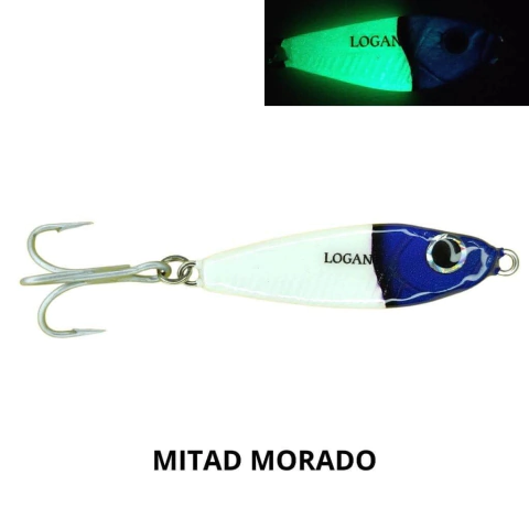 Señuelo Logan Jig Mitad Glow 1.5 Onzas