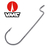Anzuelo Recto Para Gusano 8313bn Tamaño #1 Marca Vmc
