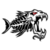 Calcomanía Pez Calavera 001