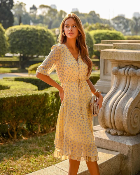 Vestido Silvana Midi Estampado - comprar online