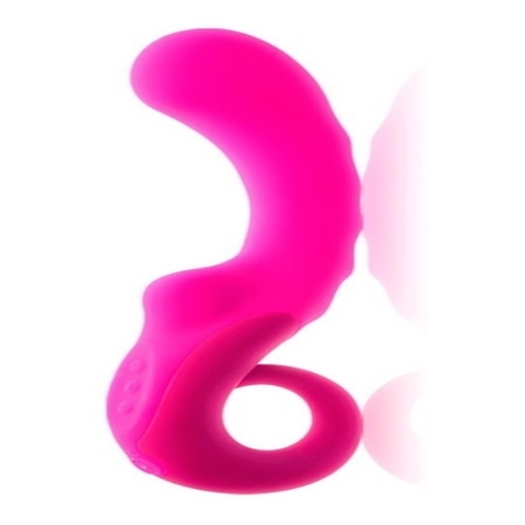 Vibrador Opa! Laurel color rosa con diseño ergonómico y anillo para uso cómodo