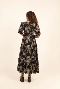 Vestido Nany preto bordado - comprar online