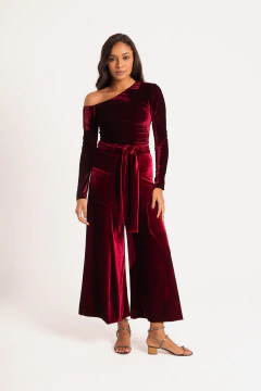 Calça Pantacourt de Veludo Cora