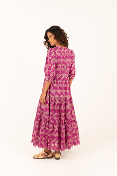 Vestido Nany bordado rosa - comprar online