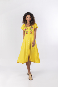 Vestido Carol Bordado Flores